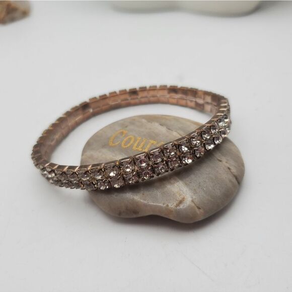 Regency crystal evening wear stretch bracelet - Picture 2 of 2